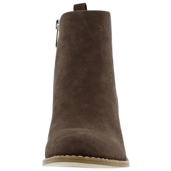 New Draper James Women's Elle Chelsea Brown Boots Ankle Booties Faux Leather - Picture 6 of 7